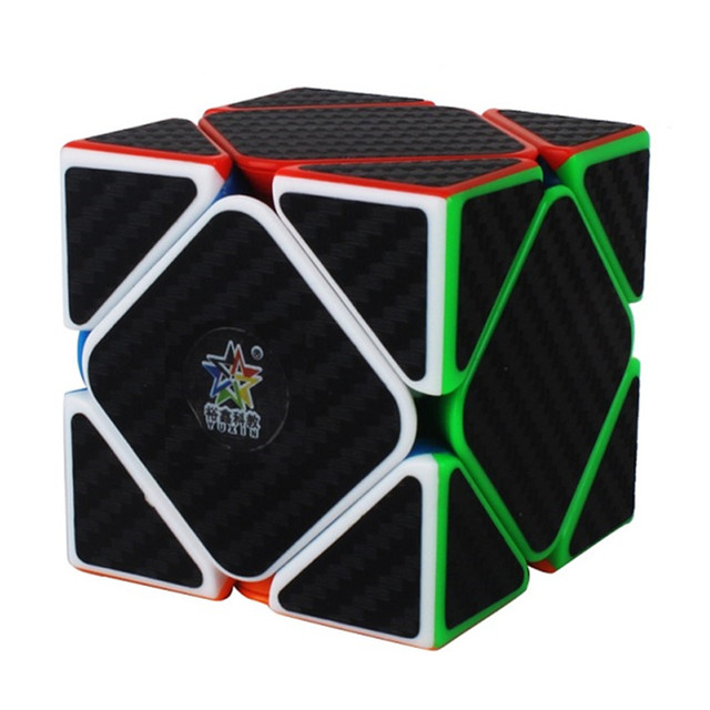 Profesjonalna kostka rubika YuXin Skew Cube z włókna węglowego - edukacyjna czarna zabawka dla dzieci - Wianko - 5