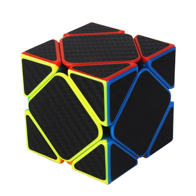 Profesjonalna kostka rubika YuXin Skew Cube z włókna węglowego - edukacyjna czarna zabawka dla dzieci - Wianko - 3