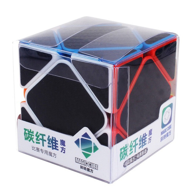 Profesjonalna kostka rubika YuXin Skew Cube z włókna węglowego - edukacyjna czarna zabawka dla dzieci - Wianko - 6