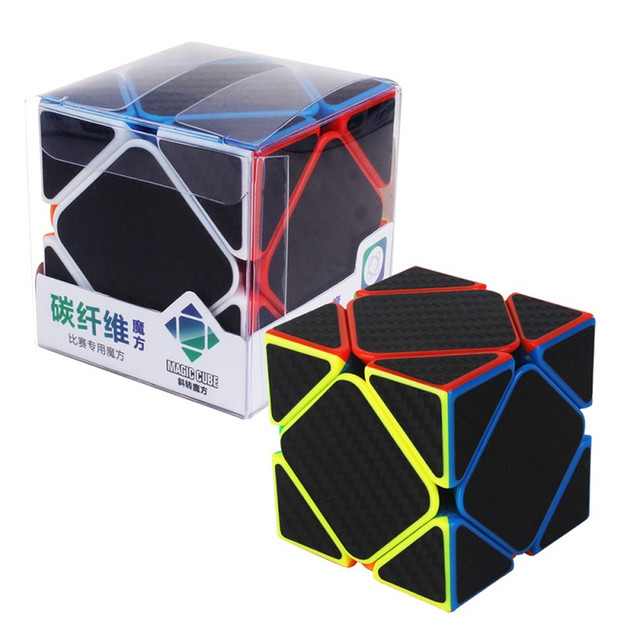 Profesjonalna kostka rubika YuXin Skew Cube z włókna węglowego - edukacyjna czarna zabawka dla dzieci - Wianko - 2