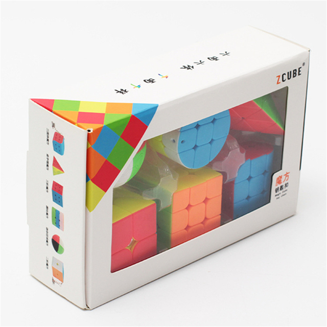 Zestaw 2x2x2 i 3x3x3 magicznych kostek Zcube Mini, cylindryczne piramidy, brelok-piłeczka, zabawka edukacyjna - Wianko - 6
