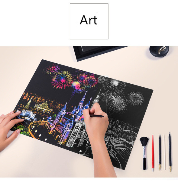 Artykuł do dekoracji wnętrz - DIY Magiczne Scratch malowanie - Obrazy Holandia, Nowy Jork, Wenecja, Sydney Opera - Rzemiosło artystyczne - Wianko - 10