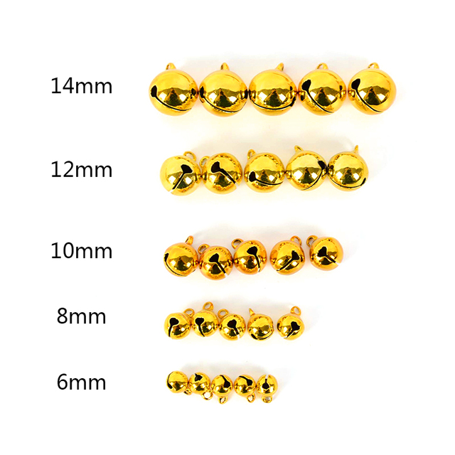 50 sztuk Mini dzwonki boże narodzenie złoto srebro wielokolorowe do dekoracji DIY - Wianko - 7