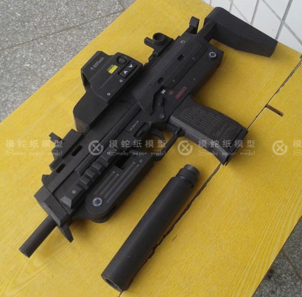 Pistolet maszynowy MP7A1 z papieru 3D - Model do ręcznej pracy - Wianko - 11