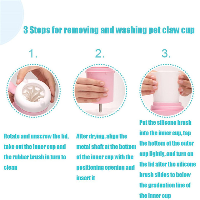 Puchar do czyszczenia łap zwierząt Pet Paw - automatyczny, przenośny, wielofunkcyjny, 360° czysta skóra, wykonany z silikonu - Wianko - 4