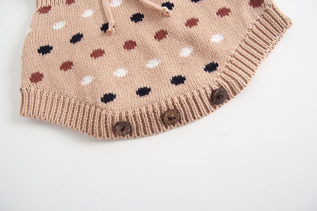 Dzianinowy sweter-kombinezon Focusnorm zimowy dla dziewcząt i chłopców w kwiatowy wzór, bez rękawów - Wianko - 8