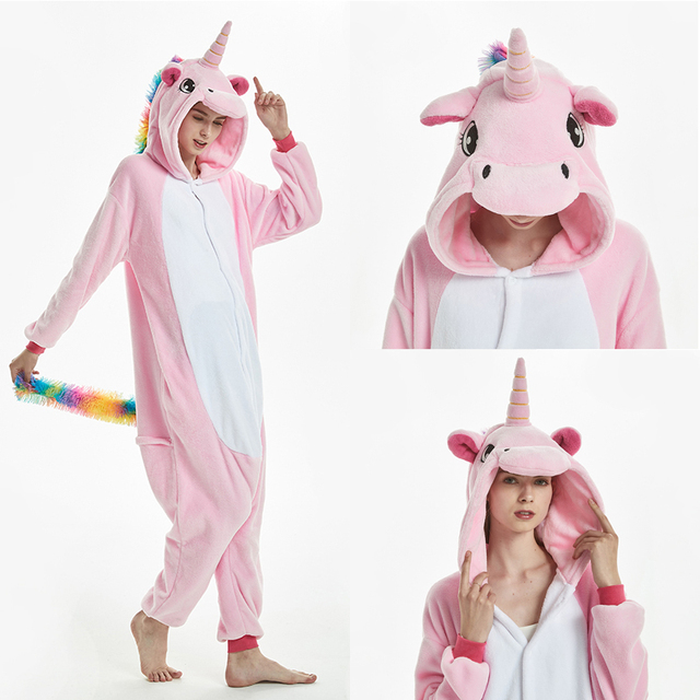 Jednorożec piżama zwierzątka, zima kobiety panda, anime onesie dla dorosłych, kigurumi stitch, licorne, miejsca sypialne, kombinezon - Wianko - 9