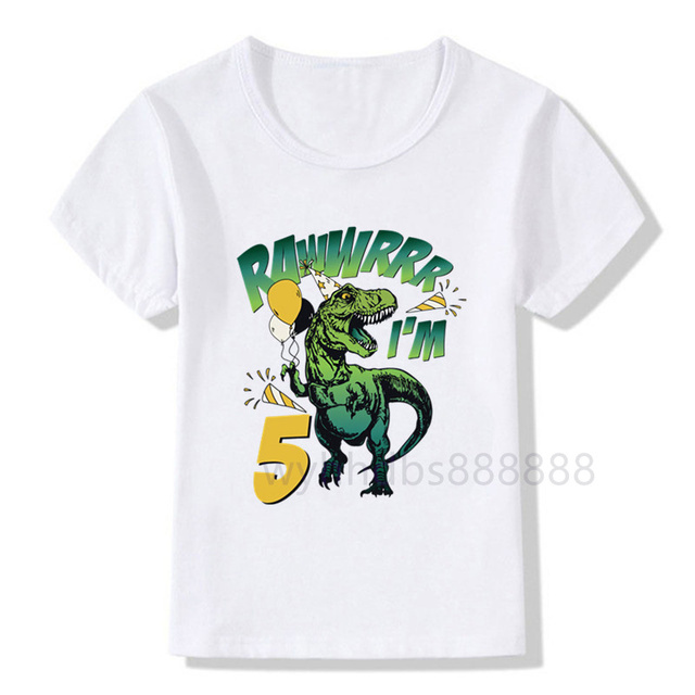Lato - koszulki z krótkim rękawem dla dzieci z kreskówkowymi dinozaurami (1-9 lat) - Wianko - 6