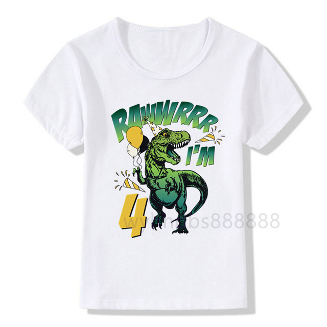 Lato - koszulki z krótkim rękawem dla dzieci z kreskówkowymi dinozaurami (1-9 lat) - Wianko - 5