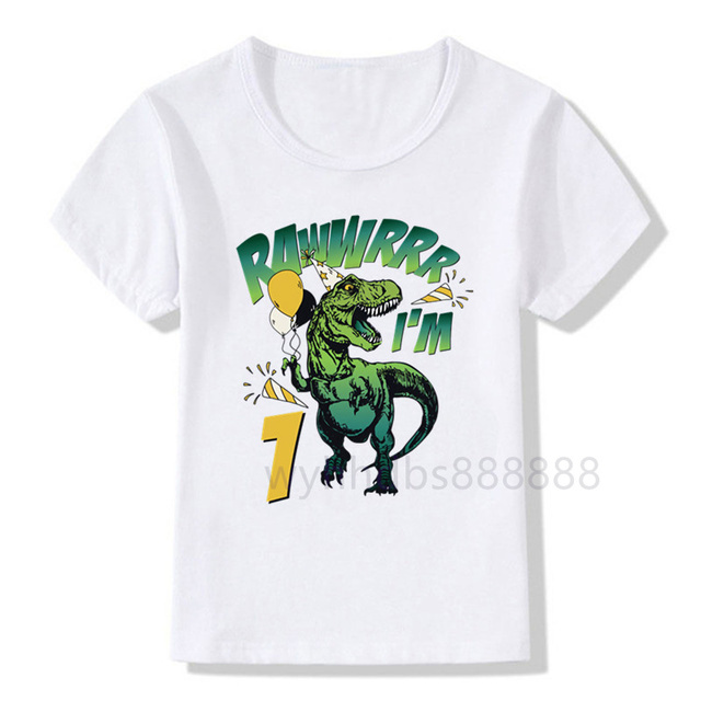 Lato - koszulki z krótkim rękawem dla dzieci z kreskówkowymi dinozaurami (1-9 lat) - Wianko - 8