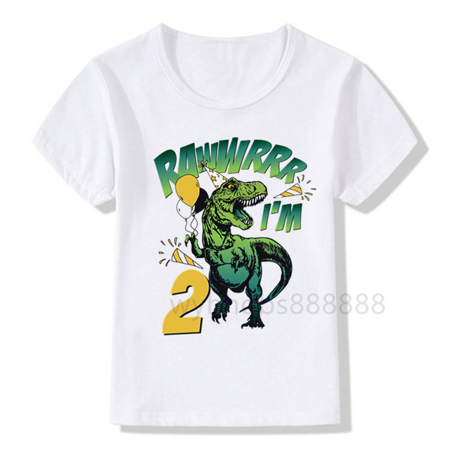 Lato - koszulki z krótkim rękawem dla dzieci z kreskówkowymi dinozaurami (1-9 lat) - Wianko - 3