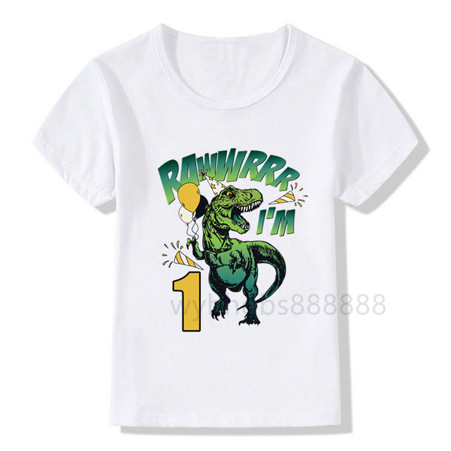 Lato - koszulki z krótkim rękawem dla dzieci z kreskówkowymi dinozaurami (1-9 lat) - Wianko - 2