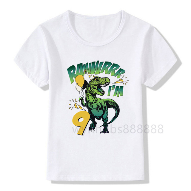 Lato - koszulki z krótkim rękawem dla dzieci z kreskówkowymi dinozaurami (1-9 lat) - Wianko - 10