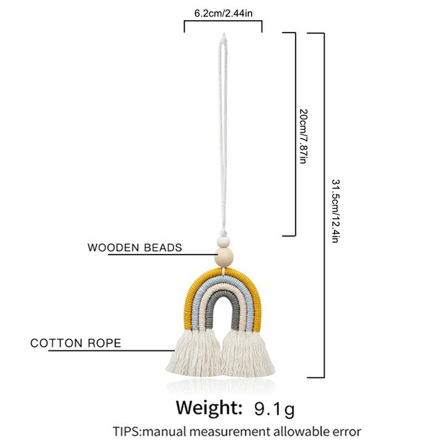 Wisiorki samochodowe Rainbow dekoracje wiszące, kolorowe lusterko samochodowe - Handmade, 1szt. dla dzieci - Wianko - 1