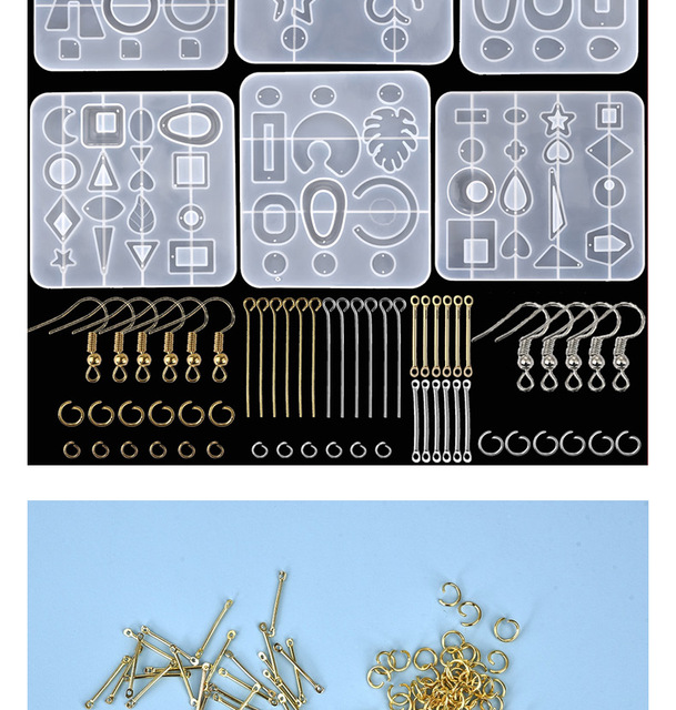 Silikonowe formy do DIY żywic epoksydowych w kształcie kolczyków wisiorków, narzędzia do tworzenia biżuterii z odlewanymi suszonymi kwiatami - Wianko - 36