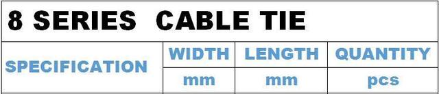 Opaska zaciskowa do kabli 100 sztuk/partia 8*550mm z tworzywa sztucznego z wielokrotnym użytkiem, z naprawianym drutem, wstążką, klamrą i paskiem na szyję - Wianko - 45