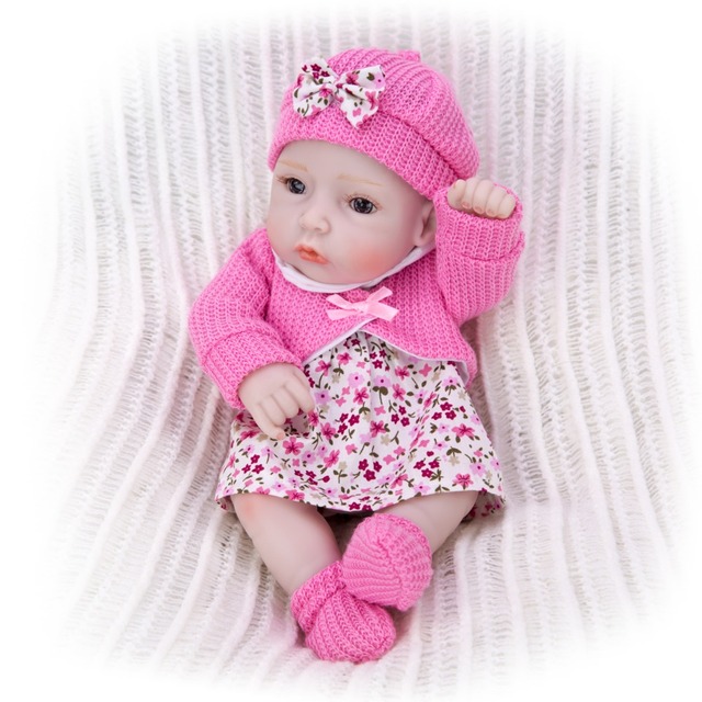 Mini lalka Reborn Babies 11 Cali - pełne silikonowe nadwozie, realistyczne lalki noworodki, dla dziewczynek - Wianko - 5