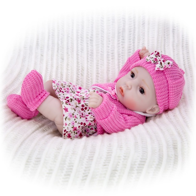 Mini lalka Reborn Babies 11 Cali - pełne silikonowe nadwozie, realistyczne lalki noworodki, dla dziewczynek - Wianko - 7