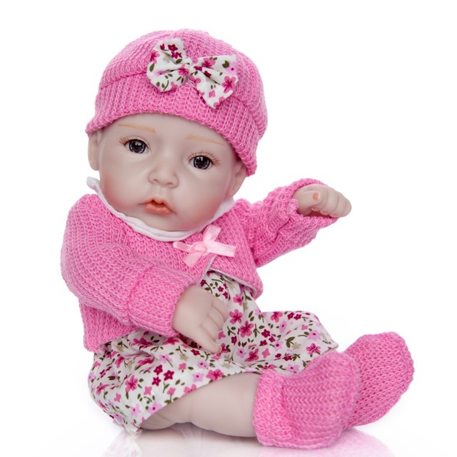 Mini lalka Reborn Babies 11 Cali - pełne silikonowe nadwozie, realistyczne lalki noworodki, dla dziewczynek - Wianko - 3