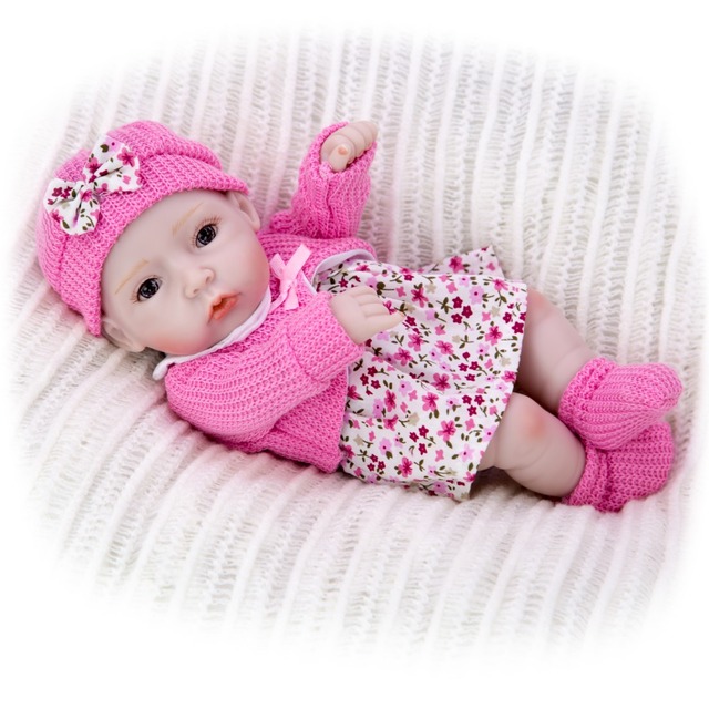 Mini lalka Reborn Babies 11 Cali - pełne silikonowe nadwozie, realistyczne lalki noworodki, dla dziewczynek - Wianko - 6