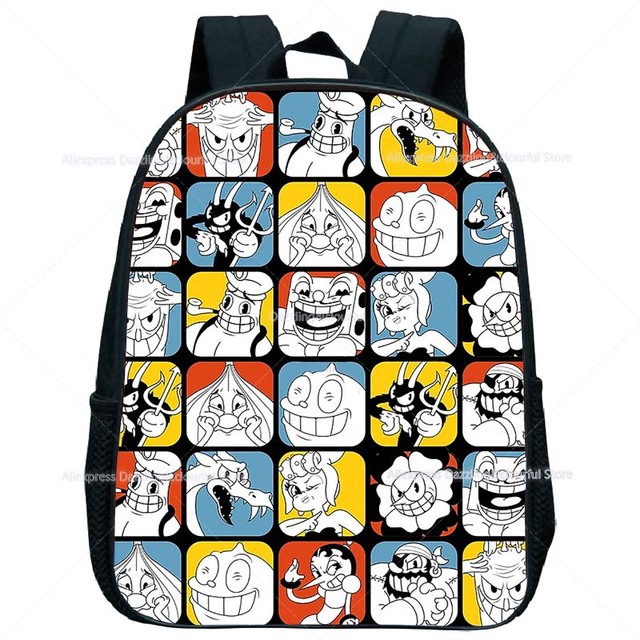 Plecak przedszkolny Mochilas CUPHEAD Print dla dzieci - dziewczynki, chłopcy, Mini Cartoon wzór, plecak maluch dzieci Anime - Wianko - 7