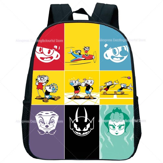 Plecak przedszkolny Mochilas CUPHEAD Print dla dzieci - dziewczynki, chłopcy, Mini Cartoon wzór, plecak maluch dzieci Anime - Wianko - 23