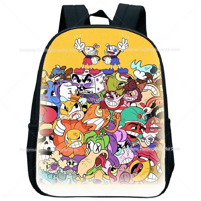 Plecak przedszkolny Mochilas CUPHEAD Print dla dzieci - dziewczynki, chłopcy, Mini Cartoon wzór, plecak maluch dzieci Anime - Wianko - 19