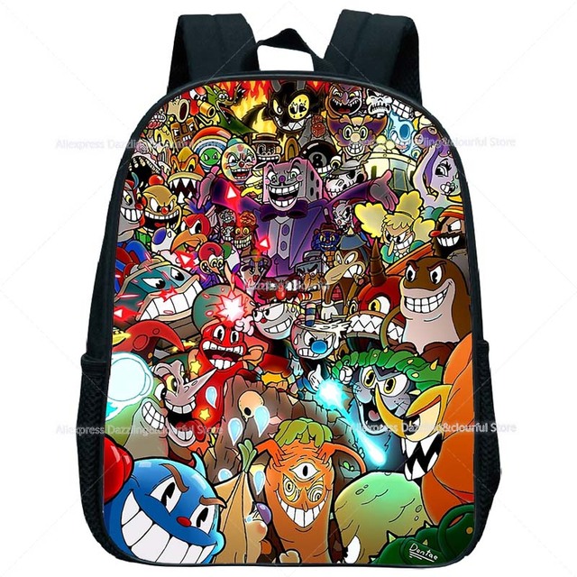 Plecak przedszkolny Mochilas CUPHEAD Print dla dzieci - dziewczynki, chłopcy, Mini Cartoon wzór, plecak maluch dzieci Anime - Wianko - 21