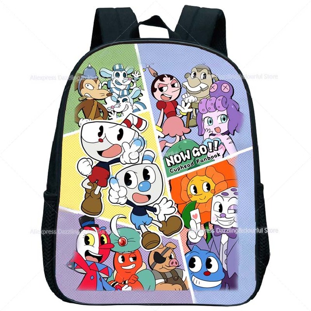 Plecak przedszkolny Mochilas CUPHEAD Print dla dzieci - dziewczynki, chłopcy, Mini Cartoon wzór, plecak maluch dzieci Anime - Wianko - 8