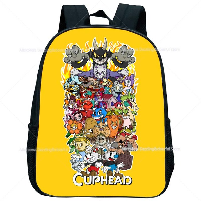Plecak przedszkolny Mochilas CUPHEAD Print dla dzieci - dziewczynki, chłopcy, Mini Cartoon wzór, plecak maluch dzieci Anime - Wianko - 9