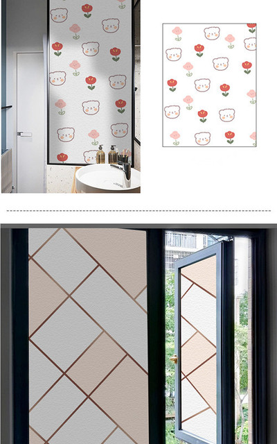 Folia dekoracyjna elektrostatyczna matowa anti-peep do okien - Cartoon (nieprzezroczysta, ochrona przed blaskiem) - Wianko - 15