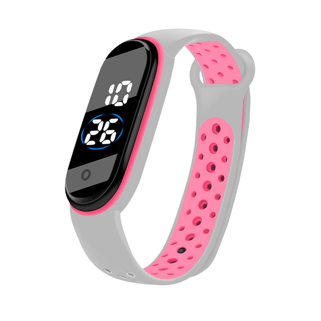 Zegarek dziecięcy sportowy LED prostokątna tarcza z miękką opaską silikonową, cyfrowy nadgarstkowy zegarek dla chłopców i dziewcząt - Wianko - 20