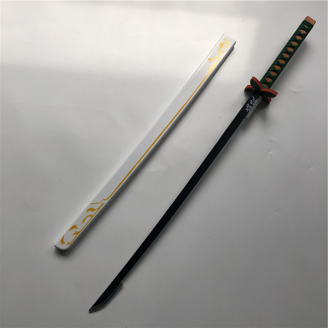 Miecz samuraja Demon Slayer Tanjirou Kochou Shinobu 104cm - model 1:1 z diabelskim ostrzem do Cosplay'u - katana ninja z PU - Wianko - 104