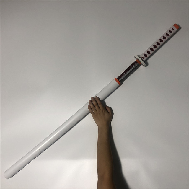 Miecz samuraja Demon Slayer Tanjirou Kochou Shinobu 104cm - model 1:1 z diabelskim ostrzem do Cosplay'u - katana ninja z PU - Wianko - 32