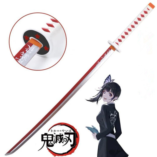 Miecz samuraja Demon Slayer Tanjirou Kochou Shinobu 104cm - model 1:1 z diabelskim ostrzem do Cosplay'u - katana ninja z PU - Wianko - 31