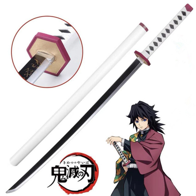 Miecz samuraja Demon Slayer Tanjirou Kochou Shinobu 104cm - model 1:1 z diabelskim ostrzem do Cosplay'u - katana ninja z PU - Wianko - 46