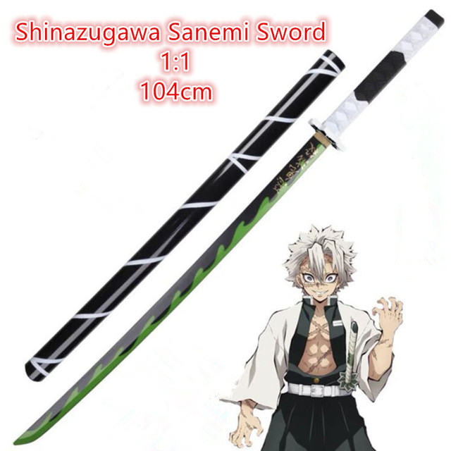 Miecz samuraja Demon Slayer Tanjirou Kochou Shinobu 104cm - model 1:1 z diabelskim ostrzem do Cosplay'u - katana ninja z PU - Wianko - 38
