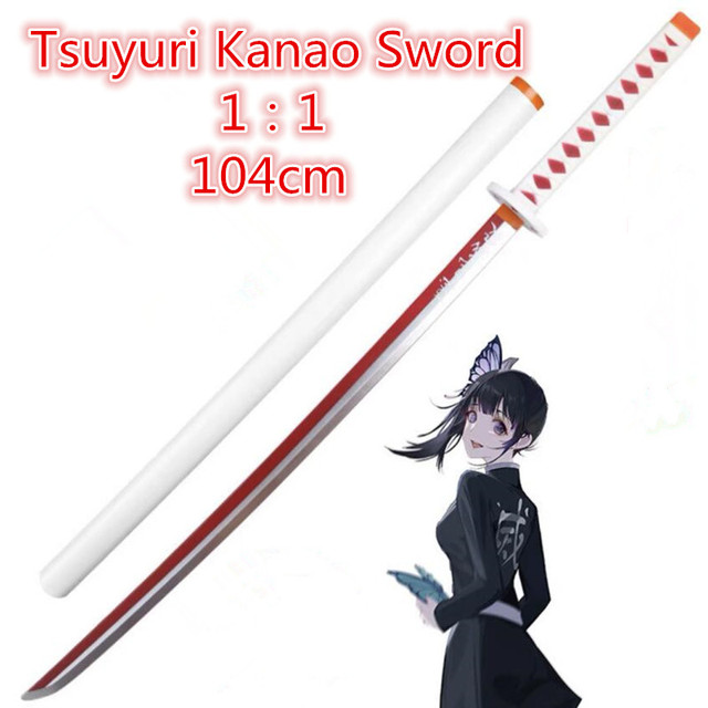 Miecz samuraja Demon Slayer Tanjirou Kochou Shinobu 104cm - model 1:1 z diabelskim ostrzem do Cosplay'u - katana ninja z PU - Wianko - 30