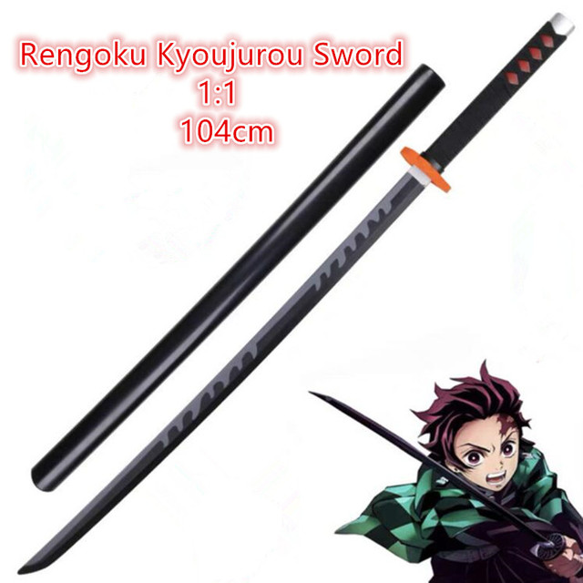 Miecz samuraja Demon Slayer Tanjirou Kochou Shinobu 104cm - model 1:1 z diabelskim ostrzem do Cosplay'u - katana ninja z PU - Wianko - 112