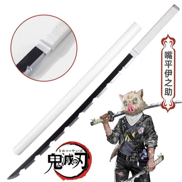Miecz samuraja Demon Slayer Tanjirou Kochou Shinobu 104cm - model 1:1 z diabelskim ostrzem do Cosplay'u - katana ninja z PU - Wianko - 54