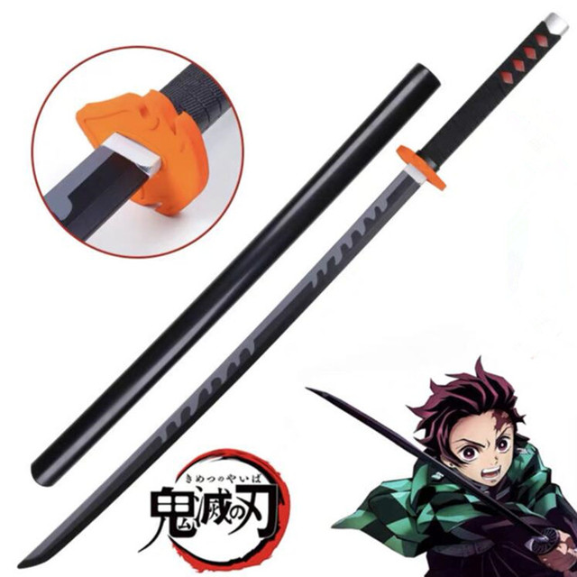 Miecz samuraja Demon Slayer Tanjirou Kochou Shinobu 104cm - model 1:1 z diabelskim ostrzem do Cosplay'u - katana ninja z PU - Wianko - 111