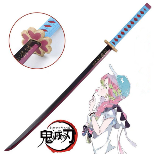 Miecz samuraja Demon Slayer Tanjirou Kochou Shinobu 104cm - model 1:1 z diabelskim ostrzem do Cosplay'u - katana ninja z PU - Wianko - 65