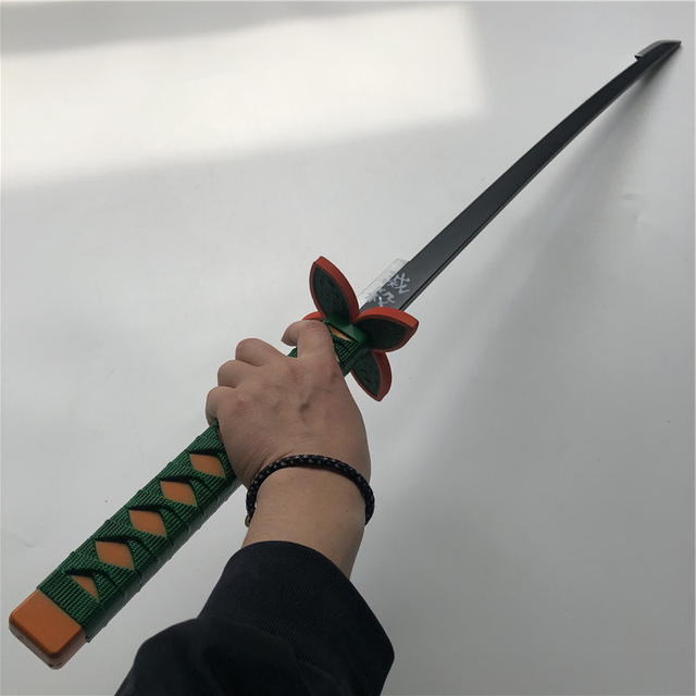 Miecz samuraja Demon Slayer Tanjirou Kochou Shinobu 104cm - model 1:1 z diabelskim ostrzem do Cosplay'u - katana ninja z PU - Wianko - 106