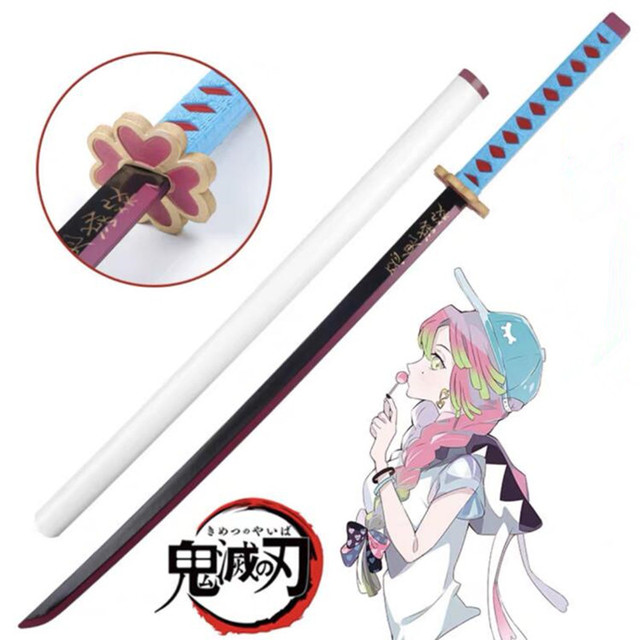 Miecz samuraja Demon Slayer Tanjirou Kochou Shinobu 104cm - model 1:1 z diabelskim ostrzem do Cosplay'u - katana ninja z PU - Wianko - 63