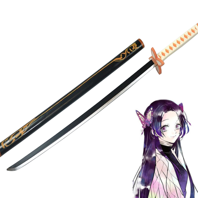 Miecz samuraja Demon Slayer Tanjirou Kochou Shinobu 104cm - model 1:1 z diabelskim ostrzem do Cosplay'u - katana ninja z PU - Wianko - 115