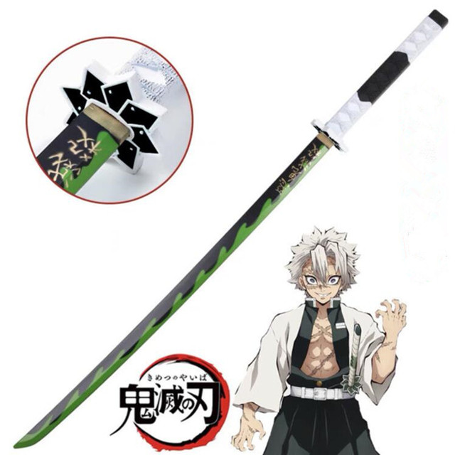 Miecz samuraja Demon Slayer Tanjirou Kochou Shinobu 104cm - model 1:1 z diabelskim ostrzem do Cosplay'u - katana ninja z PU - Wianko - 39