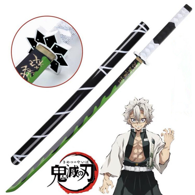 Miecz samuraja Demon Slayer Tanjirou Kochou Shinobu 104cm - model 1:1 z diabelskim ostrzem do Cosplay'u - katana ninja z PU - Wianko - 37