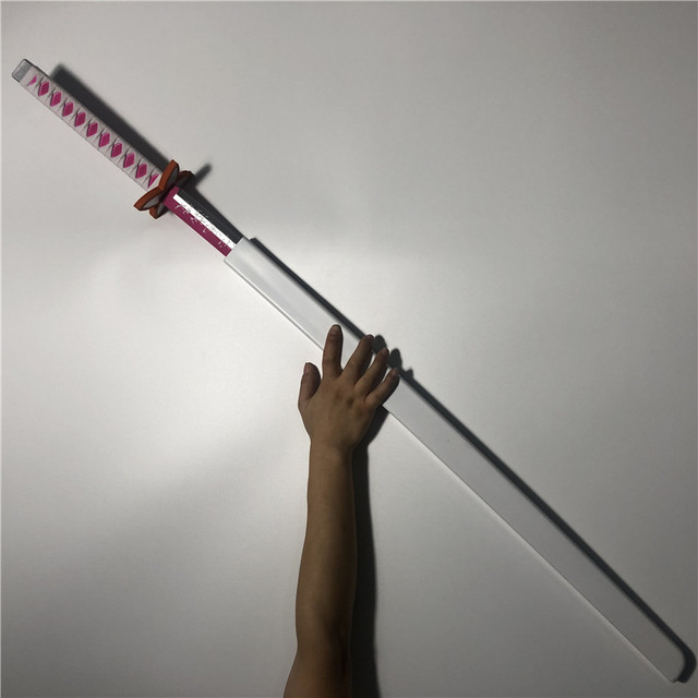 Miecz samuraja Demon Slayer Tanjirou Kochou Shinobu 104cm - model 1:1 z diabelskim ostrzem do Cosplay'u - katana ninja z PU - Wianko - 90