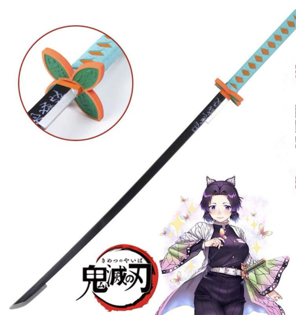 Miecz samuraja Demon Slayer Tanjirou Kochou Shinobu 104cm - model 1:1 z diabelskim ostrzem do Cosplay'u - katana ninja z PU - Wianko - 11