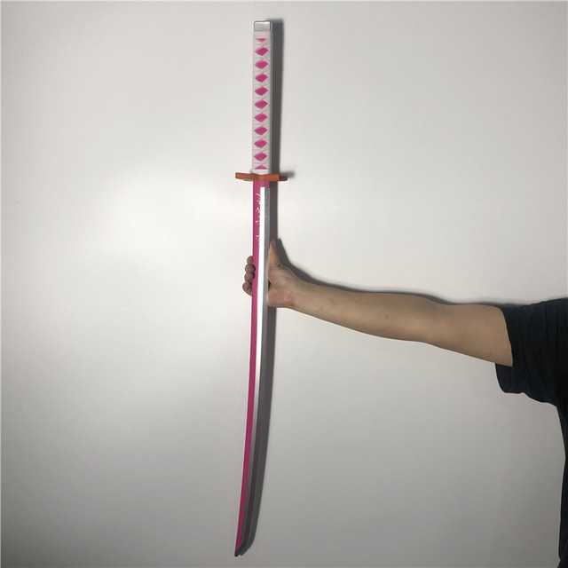 Miecz samuraja Demon Slayer Tanjirou Kochou Shinobu 104cm - model 1:1 z diabelskim ostrzem do Cosplay'u - katana ninja z PU - Wianko - 91